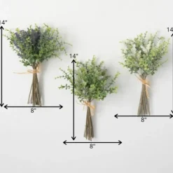 Kirkland's Home Green Lavender Herb Bundles, Set Of 3- Stems & Bouquets