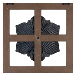 Kirkland's Home Green Metal Flower Wood Frame Wall Sculpture- Wall Plaques
