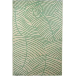 Kirkland's Home Green Palm Leaf Outdoor Area Rug, 4X6- Outdoor Rugs