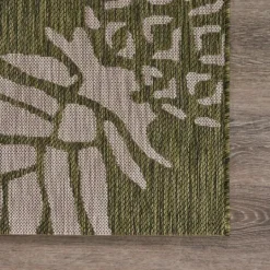 Kirkland's Home Green Pineapple Outdoor Area Rug, 7X9- Outdoor Rugs