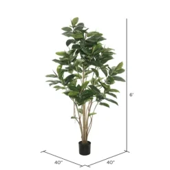 Kirkland's Home Green Rubber Tree, 6 Ft.- Trees & Topiaries