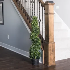 Kirkland's Home Green Spiral Boxwood Potted Topiary, 3 Ft.- Trees & Topiaries