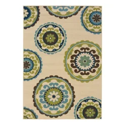 Kirkland's Home Green Suzani Capetown Area Rug, 5X7- Outdoor Rugs