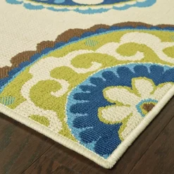 Kirkland's Home Green Suzani Capetown Area Rug, 5X7- Outdoor Rugs