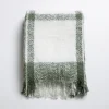 Kirkland's Home Green Windowpane Faux Mohair Throw- Blankets & Throws