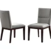 Kirkland's Home Greige And Walnut Dining Chairs, Set Of 2- Dining Chairs