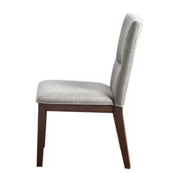 Kirkland's Home Greige And Walnut Dining Chairs, Set Of 2- Dining Chairs