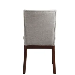 Kirkland's Home Greige And Walnut Dining Chairs, Set Of 2- Dining Chairs