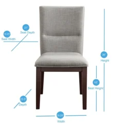 Kirkland's Home Greige And Walnut Dining Chairs, Set Of 2- Dining Chairs