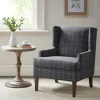 Kirkland's Home Grid Plaid Upholstered Martha Stewart Accent Chair- Accent Chairs