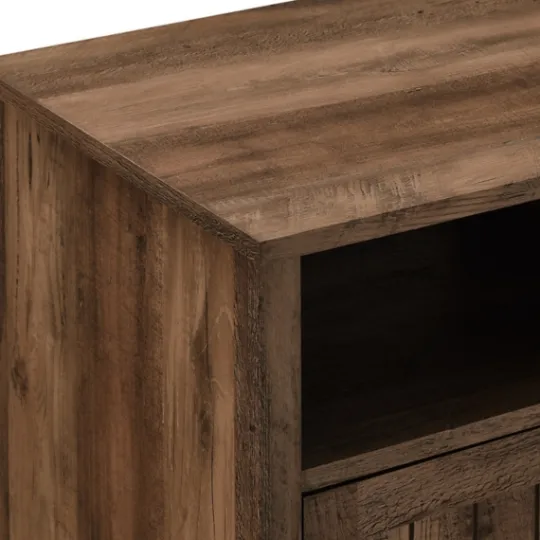 Kirkland's Home Grooved Door Barnwood Side Table- Accent & End Tables