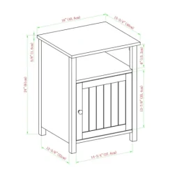 Kirkland's Home Grooved Door Barnwood Side Table- Accent & End Tables