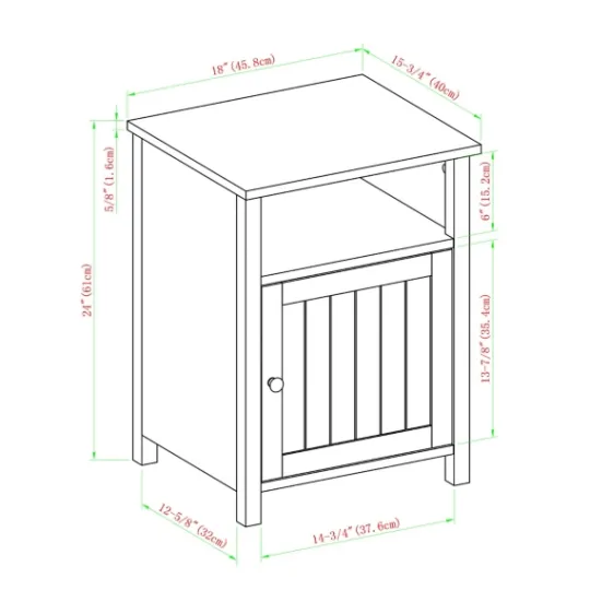 Kirkland's Home Grooved Door Barnwood Side Table- Accent & End Tables