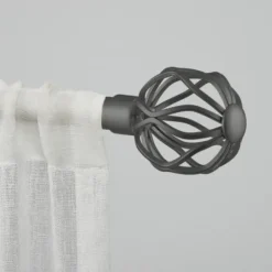 Kirkland's Home Gunmetal Open Sphere Curtain Rod, 72 In.- Curtain Rods & Hardware