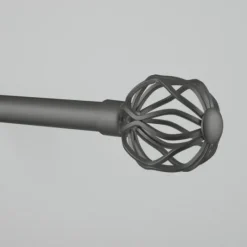 Kirkland's Home Gunmetal Open Sphere Curtain Rod, 72 In.- Curtain Rods & Hardware