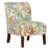 Kirkland's Home Hailey Bright Paisley Curved Back Slipper Chair- Accent Chairs
