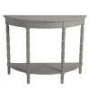 Kirkland's Home Half Round Wood Console Table- Console Tables