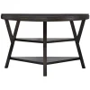 Kirkland's Home Half Round Wood Flared Base Console Table- Console Tables