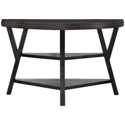 Kirkland's Home Half Round Wood Flared Base Console Table- Console Tables