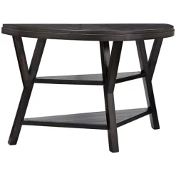Kirkland's Home Half Round Wood Flared Base Console Table- Console Tables