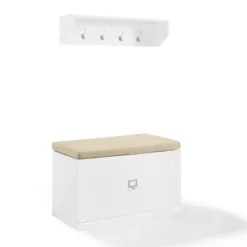 Kirkland's Home Halie Modern Upholstered 2-Pc. Hall Tree Set- Entryway Furniture
