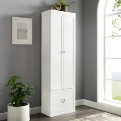 Kirkland's Home Halie White Wood 2-Door Pantry Closet- Cabinets & Sideboards