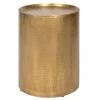 Kirkland's Home Hammered Brass Barrel Accent Table- Accent & End Tables