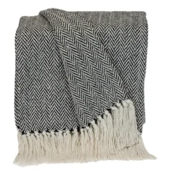 Kirkland's Home Hand Loomed Herringbone Throw- Blankets & Throws