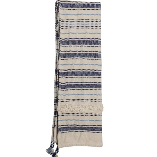 Kirkland's Home Hand Woven Striped Throw Blanket- Blankets & Throws