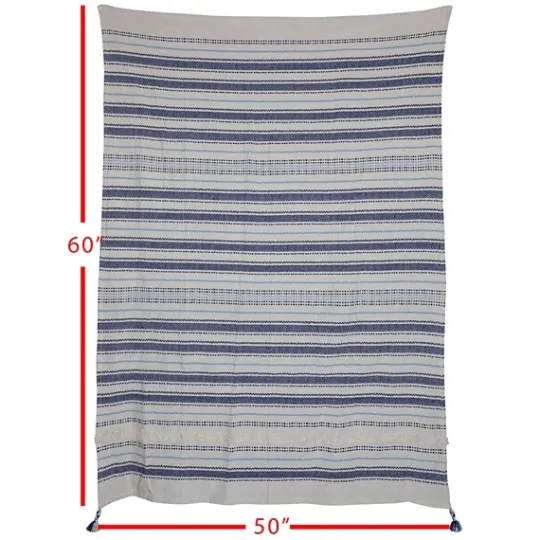 Kirkland's Home Hand Woven Striped Throw Blanket- Blankets & Throws