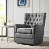 Kirkland's Home Hand-Tufted Swivel Glider Accent Chair- Accent Chairs