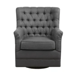 Kirkland's Home Hand-Tufted Swivel Glider Accent Chair- Accent Chairs