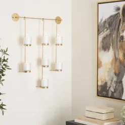 Kirkland's Home Hanging Glass Votive Wall Plaque- Sconces