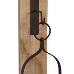 Kirkland's Home Hanging Lantern Fir Wood And Iron Sconce- Sconces