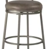 Kirkland's Home Hanover Swivel Pewter Garden Lattice Counter Stool- Bar Stools & Counter Height Stools