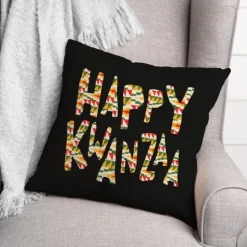 Kirkland's Home Happy Kwanza Decorative Throw Pillow- Wall Plaques