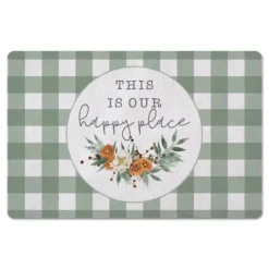 Kirkland's Home Happy Place Buffalo Check Kitchen Mat- Kitchen & Floor Mats