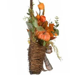 Kirkland's Home Harvest Arrangement In Woven Wall Basket- Arrangements & Greenery