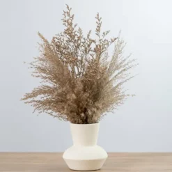 Kirkland's Home Harvest Reed Grass Arrangement In White Vase- Arrangements & Greenery