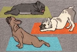 Kirkland's Home Hatha Pups Outdoor Mat- Doormats