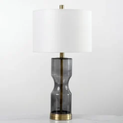 Kirkland's Home Hayley Smoke Hourglass Table Lamp- Table Lamps