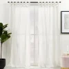 Kirkland's Home Hazel Sheer Braid 2-Pc. Curtain Panel Set, 96 In.- Curtains & Drapes