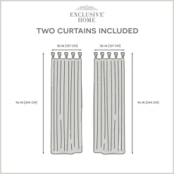 Kirkland's Home Hazel Sheer Braid 2-Pc. Curtain Panel Set, 96 In.- Curtains & Drapes