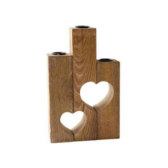 Kirkland's Home Heart Cutout Wood Taper Candle Holders, Set Of 3- Candle Holders