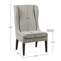 Kirkland's Home Heather High Wingback Dining Chair- Dining Chairs
