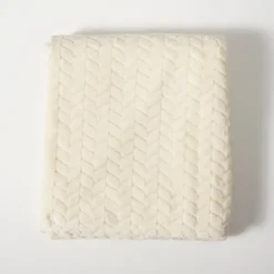 Kirkland's Home Heavenly Herringbone Plush Throw- Blankets & Throws