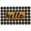Kirkland's Home Hello Buffalo Check Doormat- Doormats