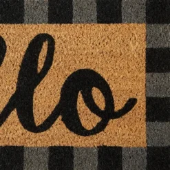 Kirkland's Home Hello Buffalo Check Doormat- Doormats