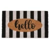 Kirkland's Home Hello Cabana Stripe Coir Doormat- Doormats