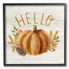 Kirkland's Home Hello Pumpkin Wood Framed Giclee Art Print- Wall Quotes & Signs